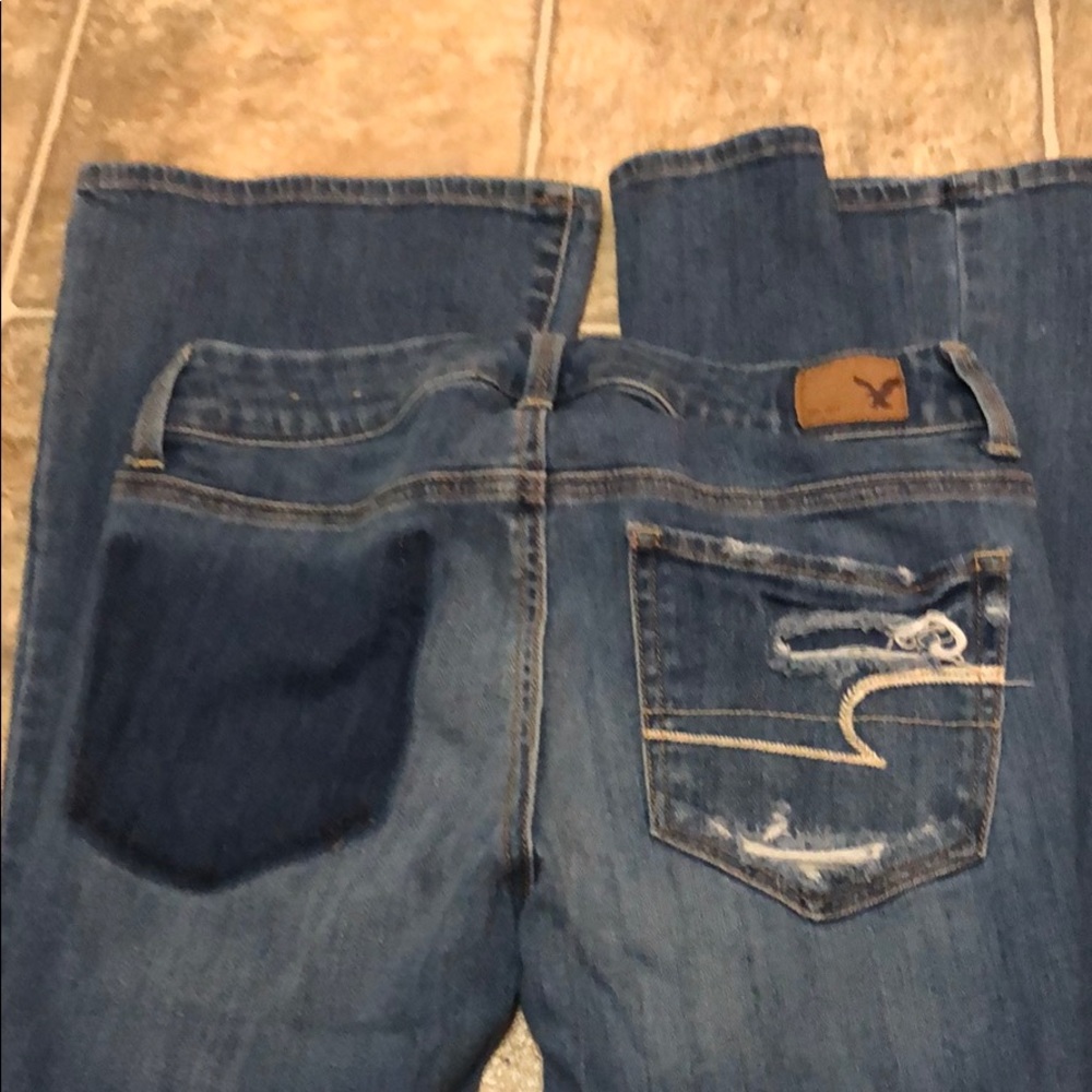 Flared distressed American Eagle jeans